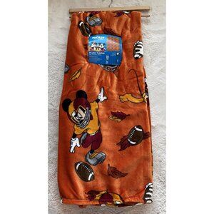Disney Mickey Mouse & Friends Football Fall Throw Blanket 50”x70” Donald Pluto